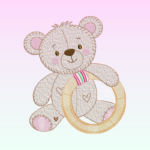 Urso chocalho sentado